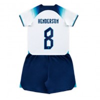 England Jordan Henderson #8 Hjemmebanesæt Børn VM 2022 Kortærmet (+ Korte bukser)